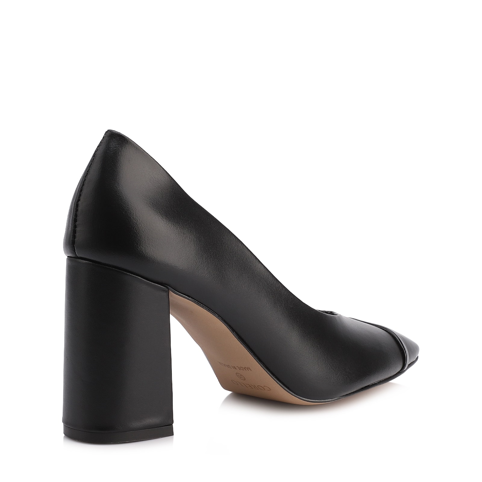 Scarpin Couro Preto/Alt Verniz Preto