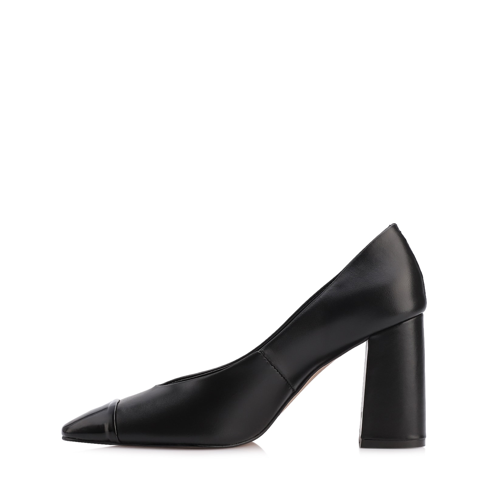 Scarpin Couro Preto/Alt Verniz Preto
