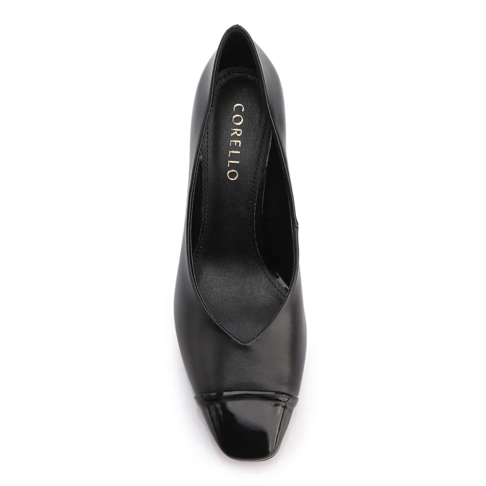Scarpin Couro Preto/Alt Verniz Preto - imagem 6