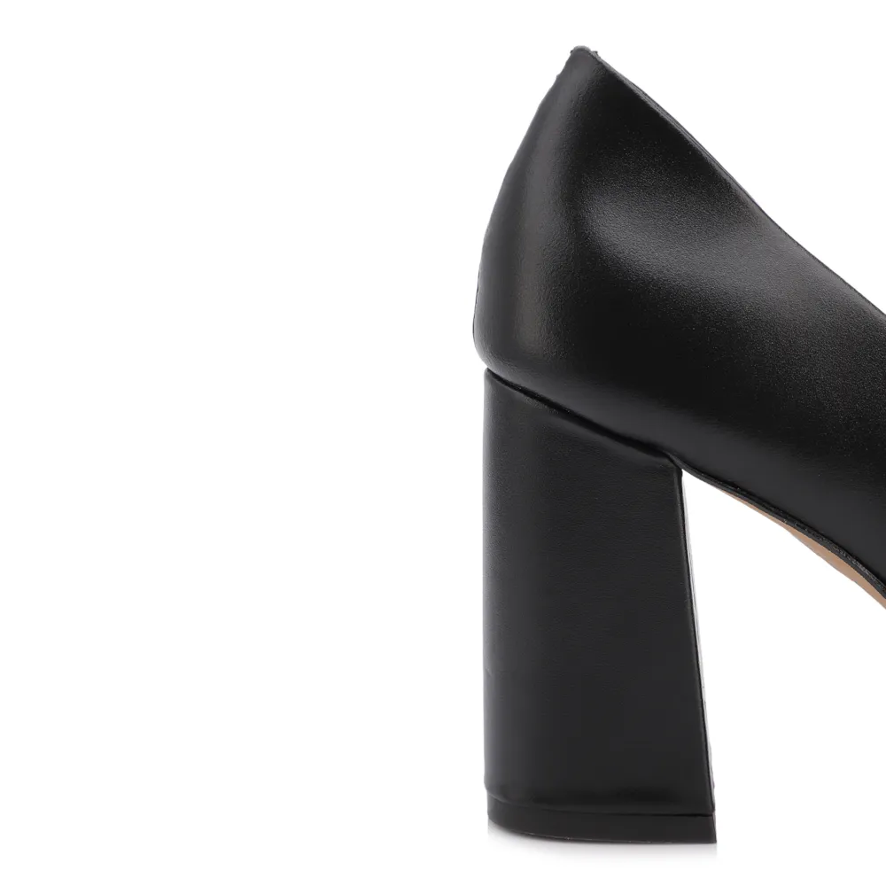 Scarpin Couro Preto/Alt Verniz Preto - imagem 8