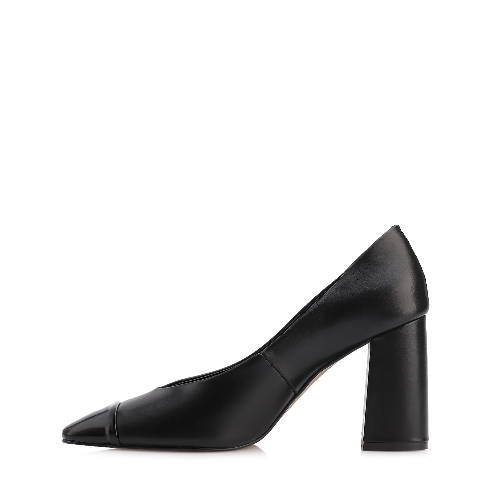 Scarpin Couro Preto/Alt Verniz Preto
