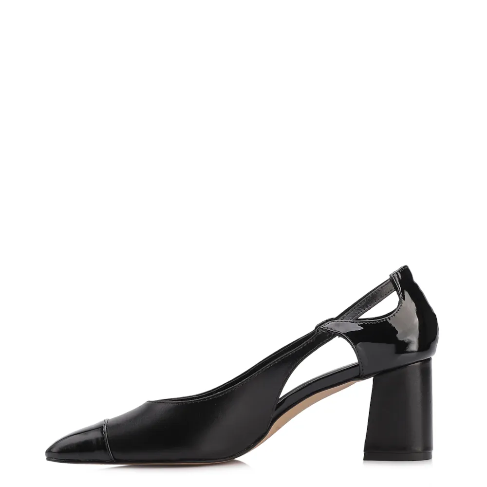 Scarpin Couro Preto/Alt Verniz Preto - imagem 4