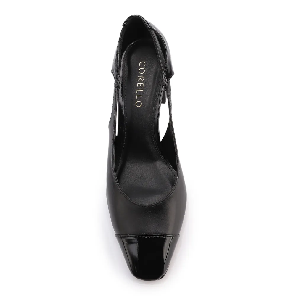 Scarpin Couro Preto/Alt Verniz Preto - imagem 5