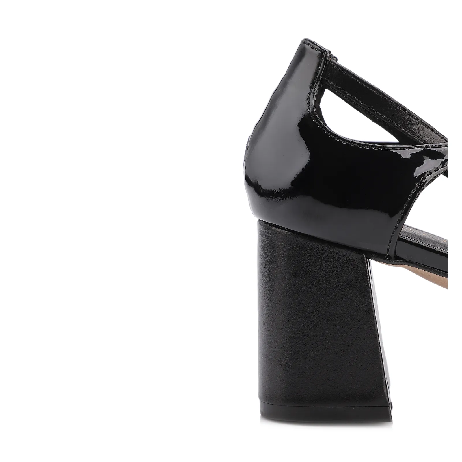 Scarpin Couro Preto/Alt Verniz Preto