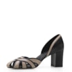 Scarpin Couro Preto/Bege - imagem 4