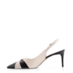Scarpin Couro Preto/Off White - imagem 4