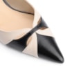 Scarpin Couro Preto/Off White - imagem 6