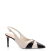 Scarpin Couro Preto/Off White - imagem 1