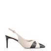 Scarpin Couro Preto/Off White - imagem 2