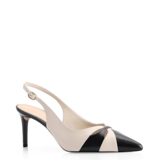 Couro Preto/Off White
