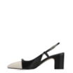 Scarpin Couro Preto/Off White - imagem 5