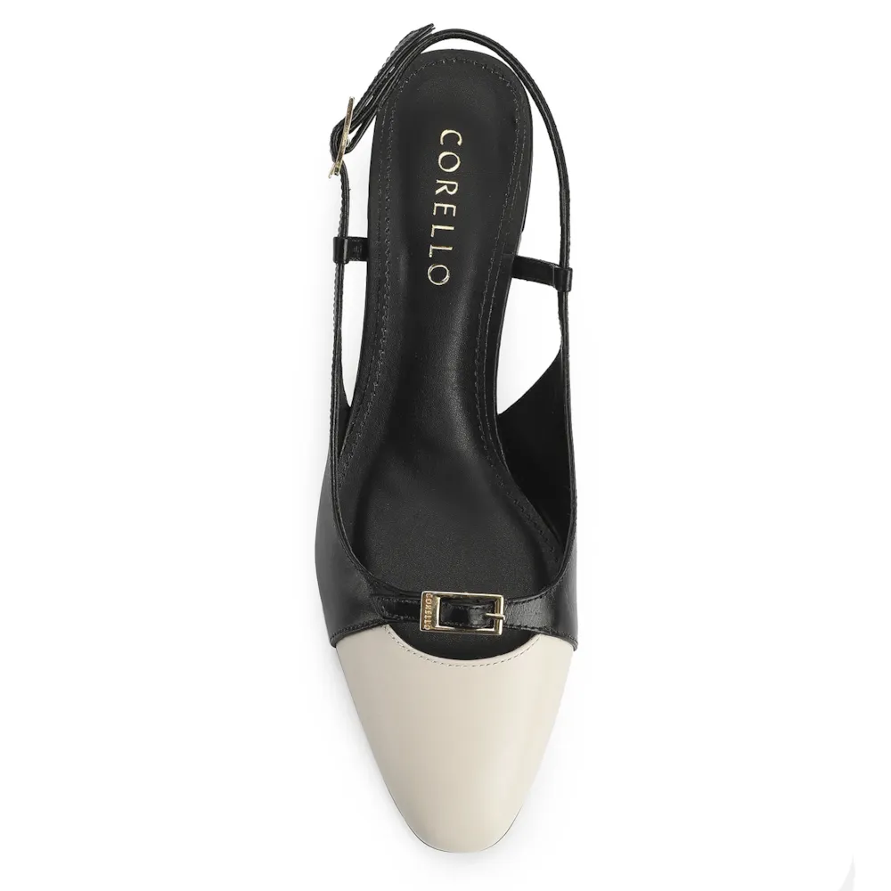 Scarpin Couro Preto/Off White - imagem 6