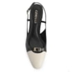 Scarpin Couro Preto/Off White - imagem 6