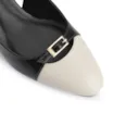 Scarpin Couro Preto/Off White - imagem 7