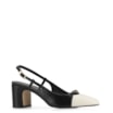 Scarpin Couro Preto/Off White - imagem 1