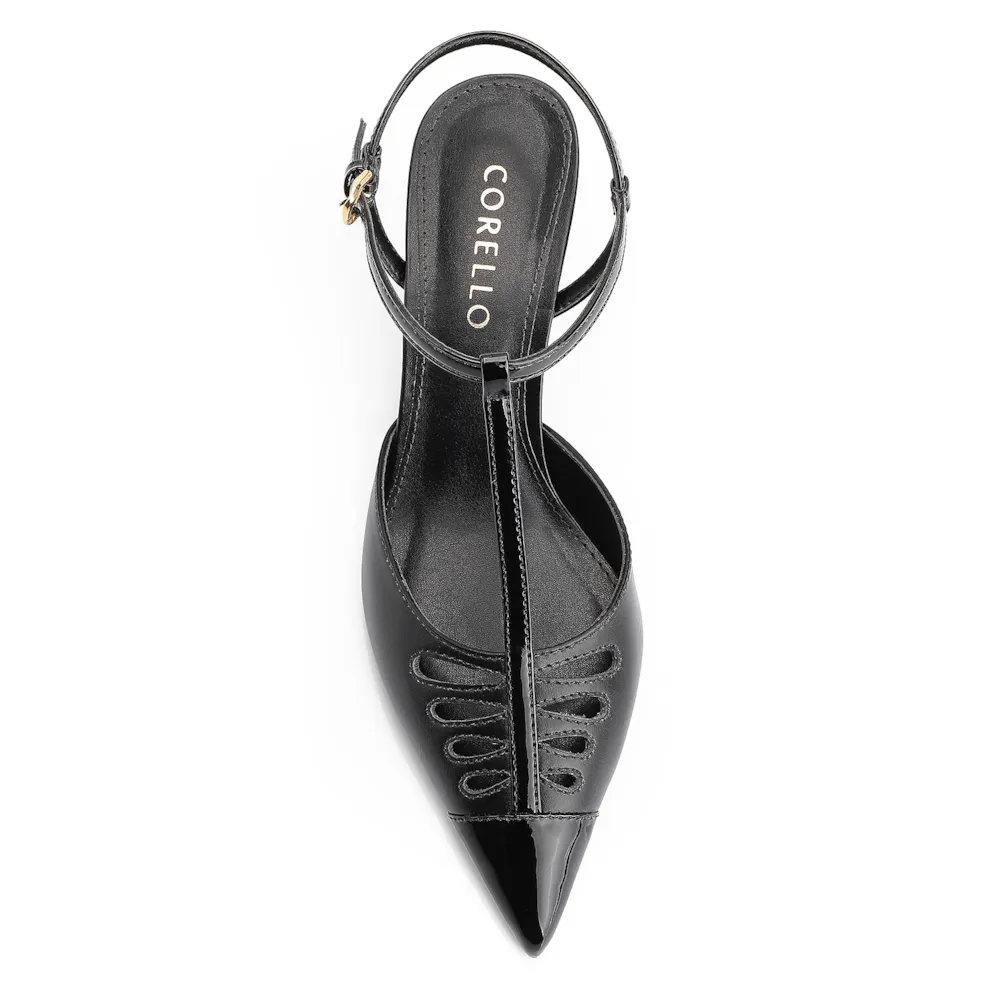 Scarpin Couro Preto/Verniz Preto - imagem 5