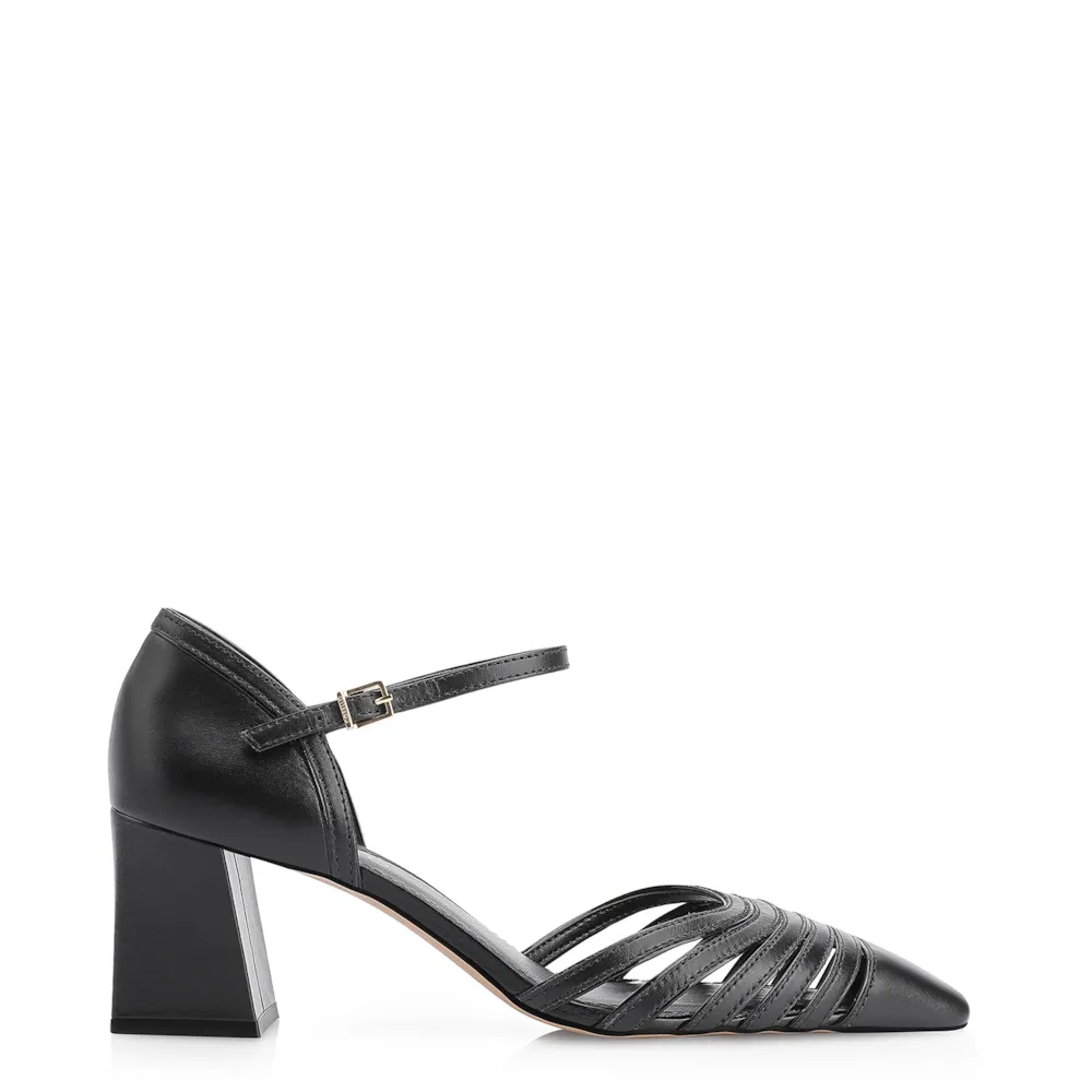 Scarpin Couro Preto/Verniz Preto - imagem 2