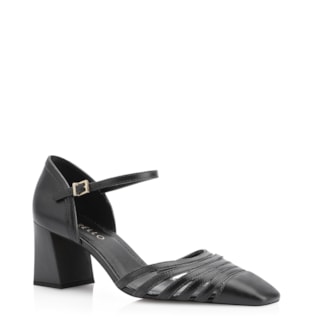 Couro Preto/Verniz Preto