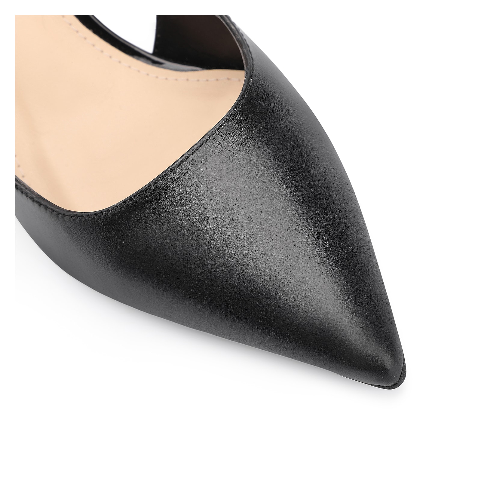 Scarpin Couro Preto/Verniz Preto