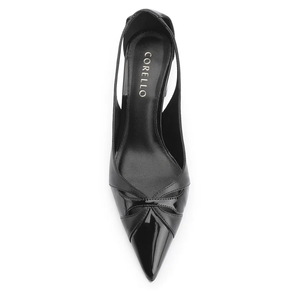 Scarpin Couro Preto/Verniz Preto - imagem 5