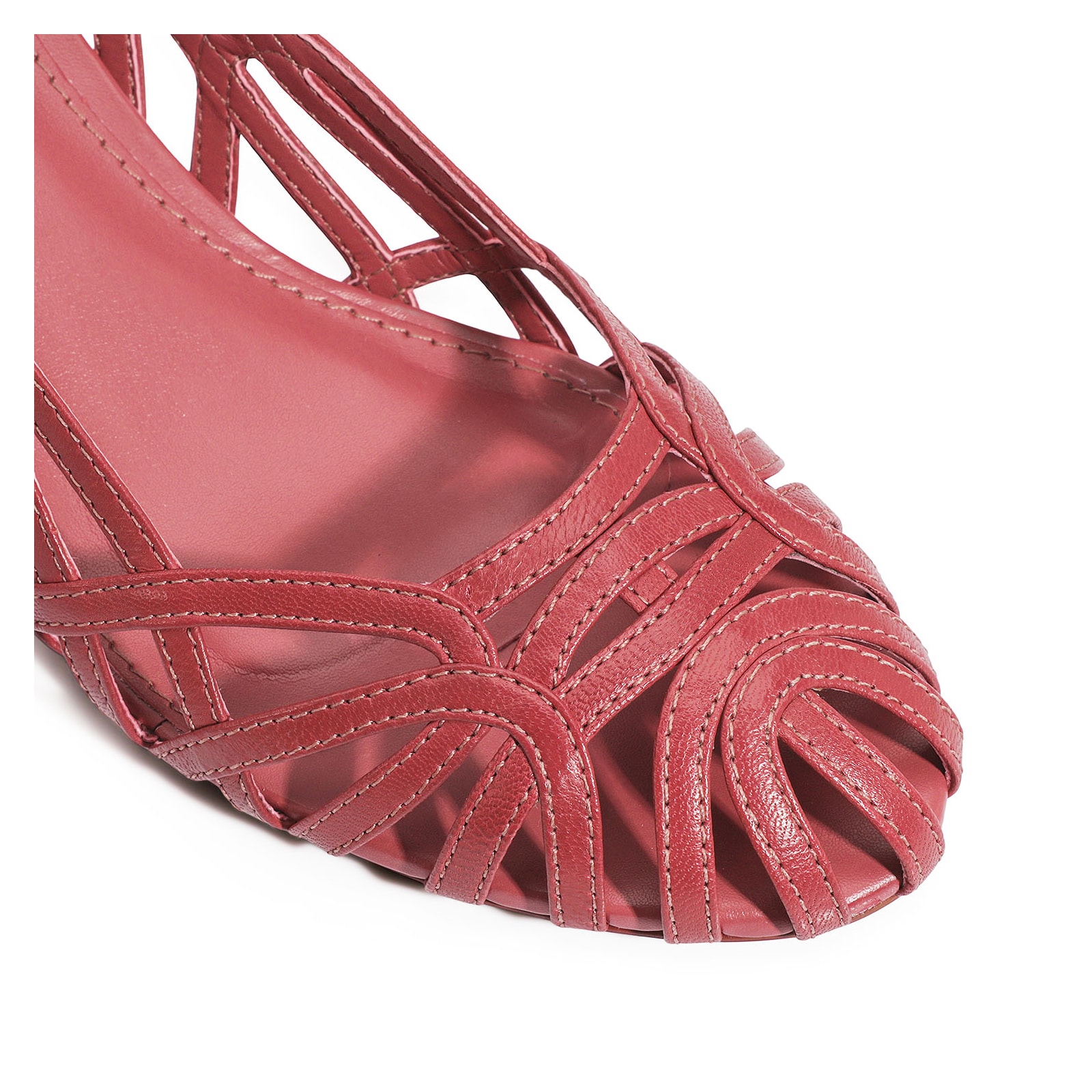 Scarpin Couro Rosa