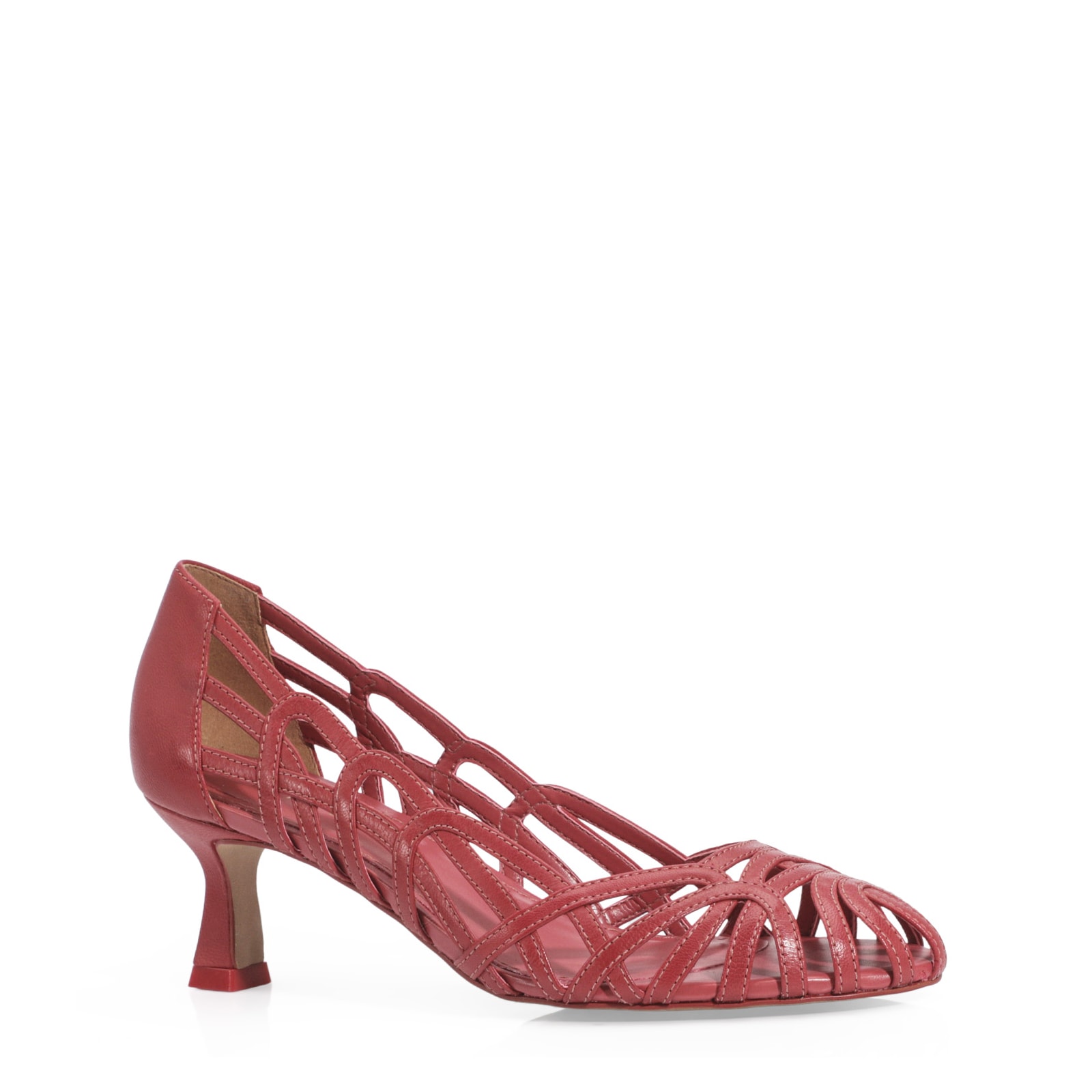 Scarpin Couro Rosa