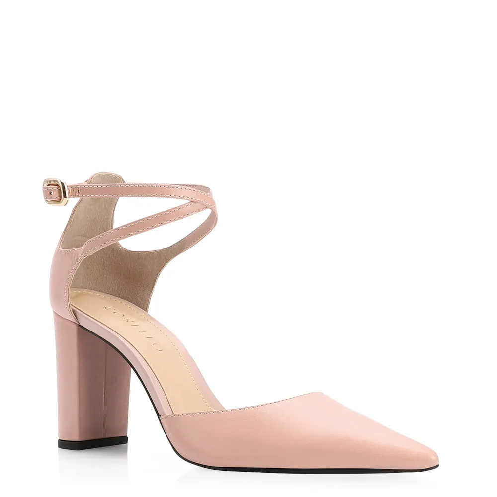 Scarpin Couro Rosa