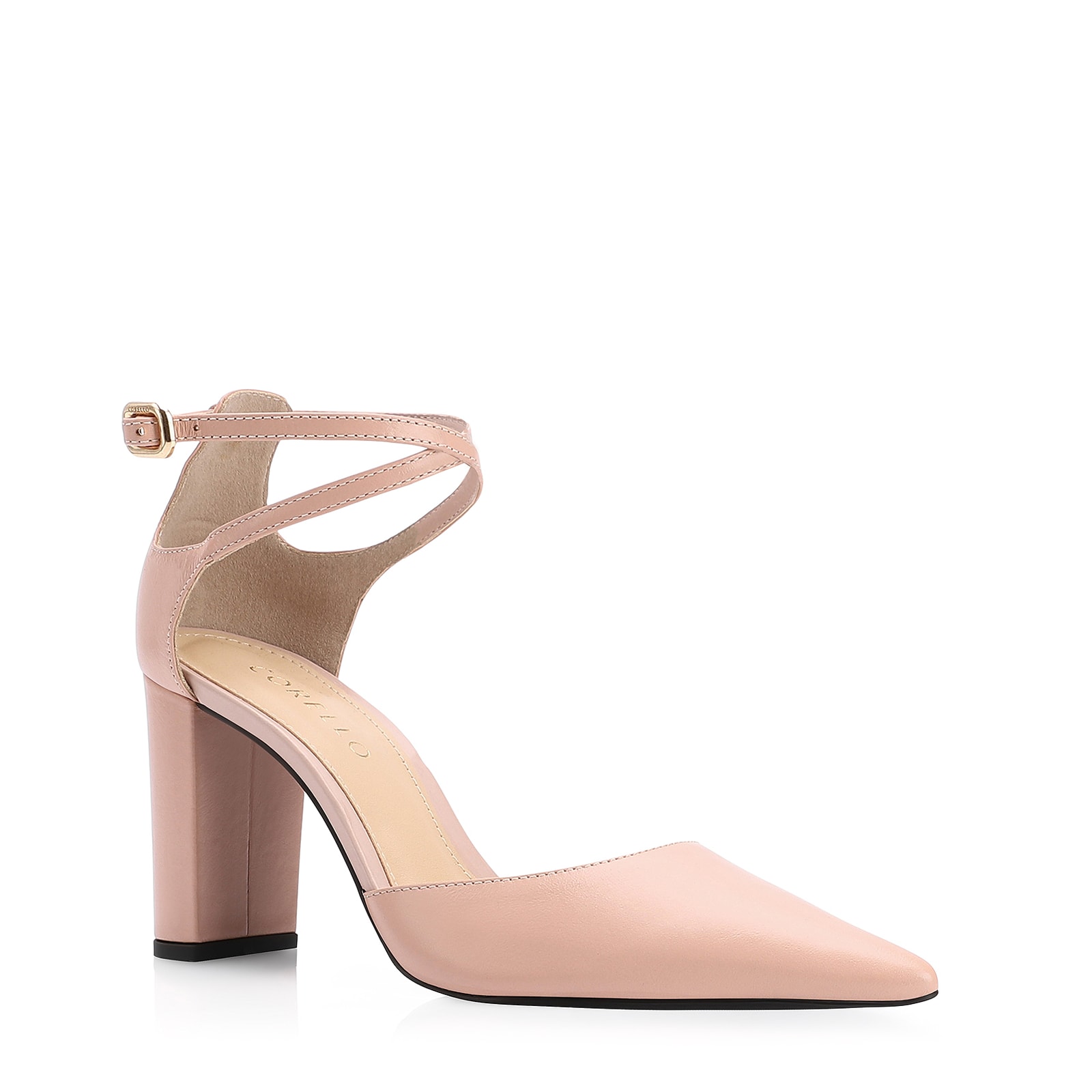 Scarpin Couro Rosa
