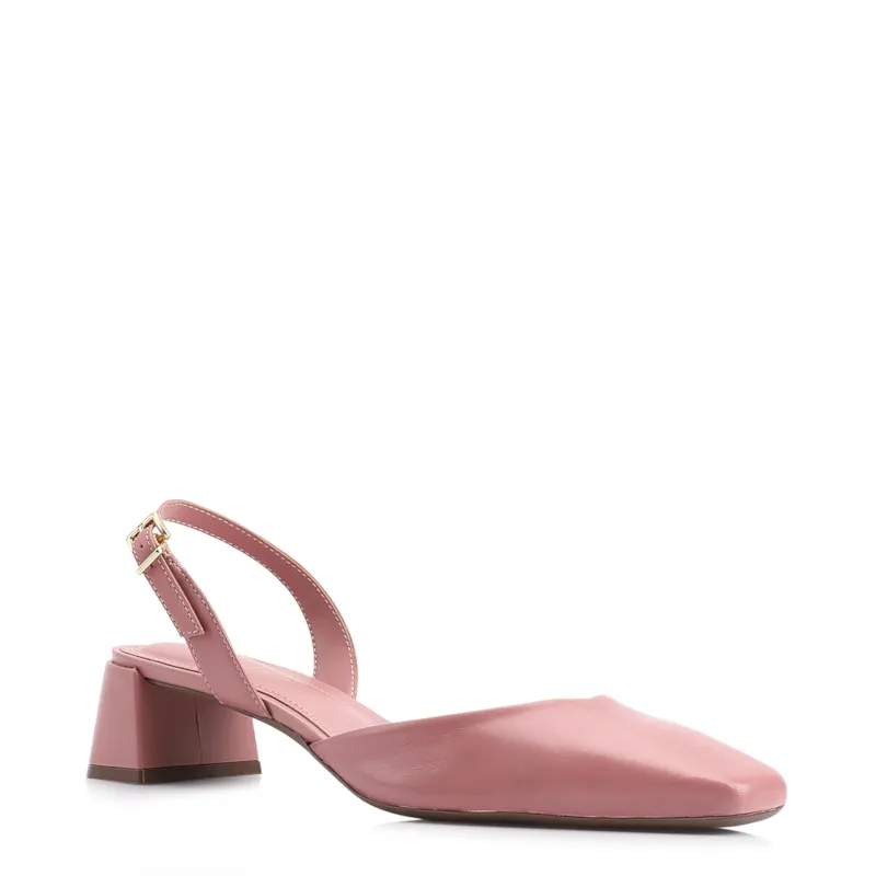 Scarpin Couro Rosa