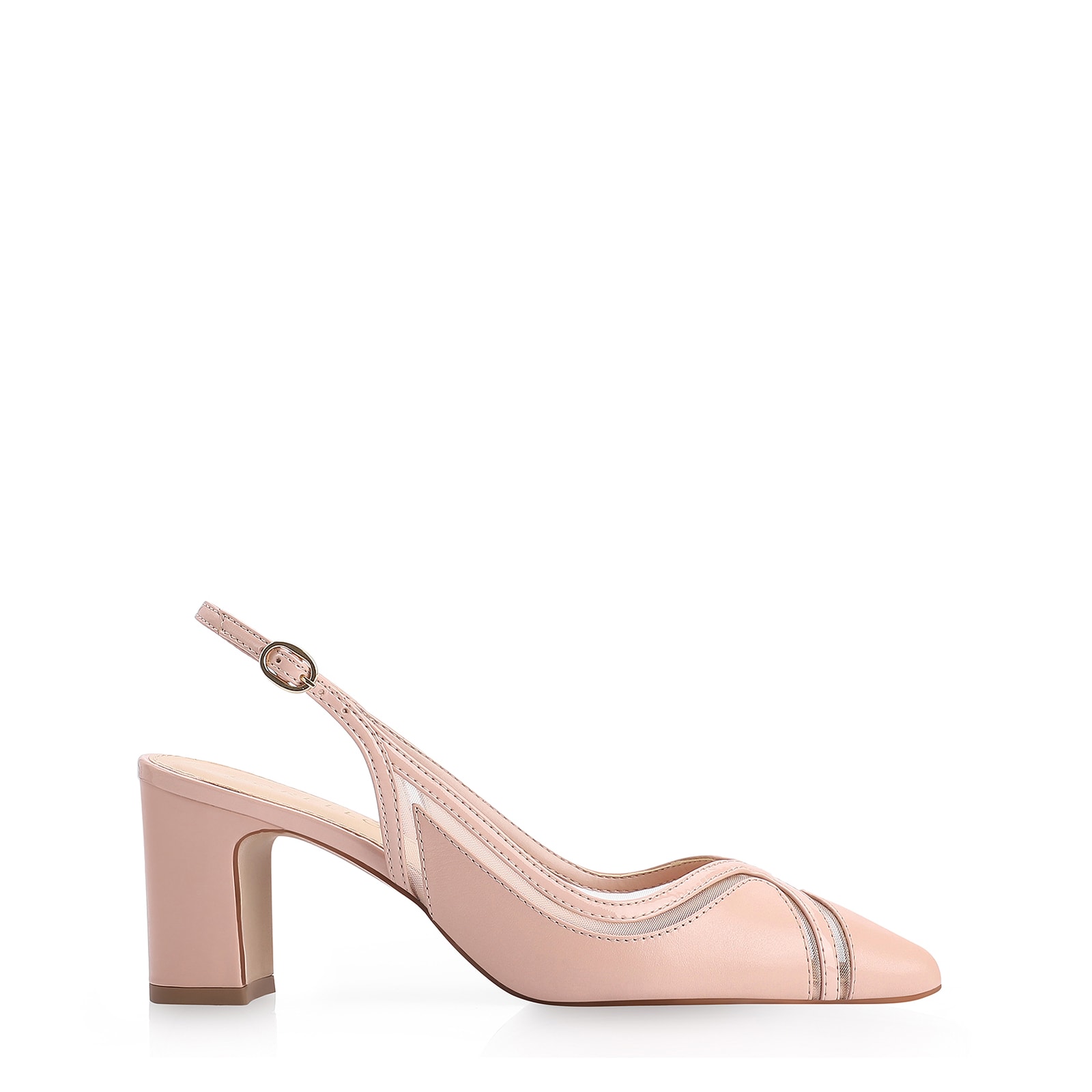 Scarpin Couro Rosa/Tela/Verniz Rosa