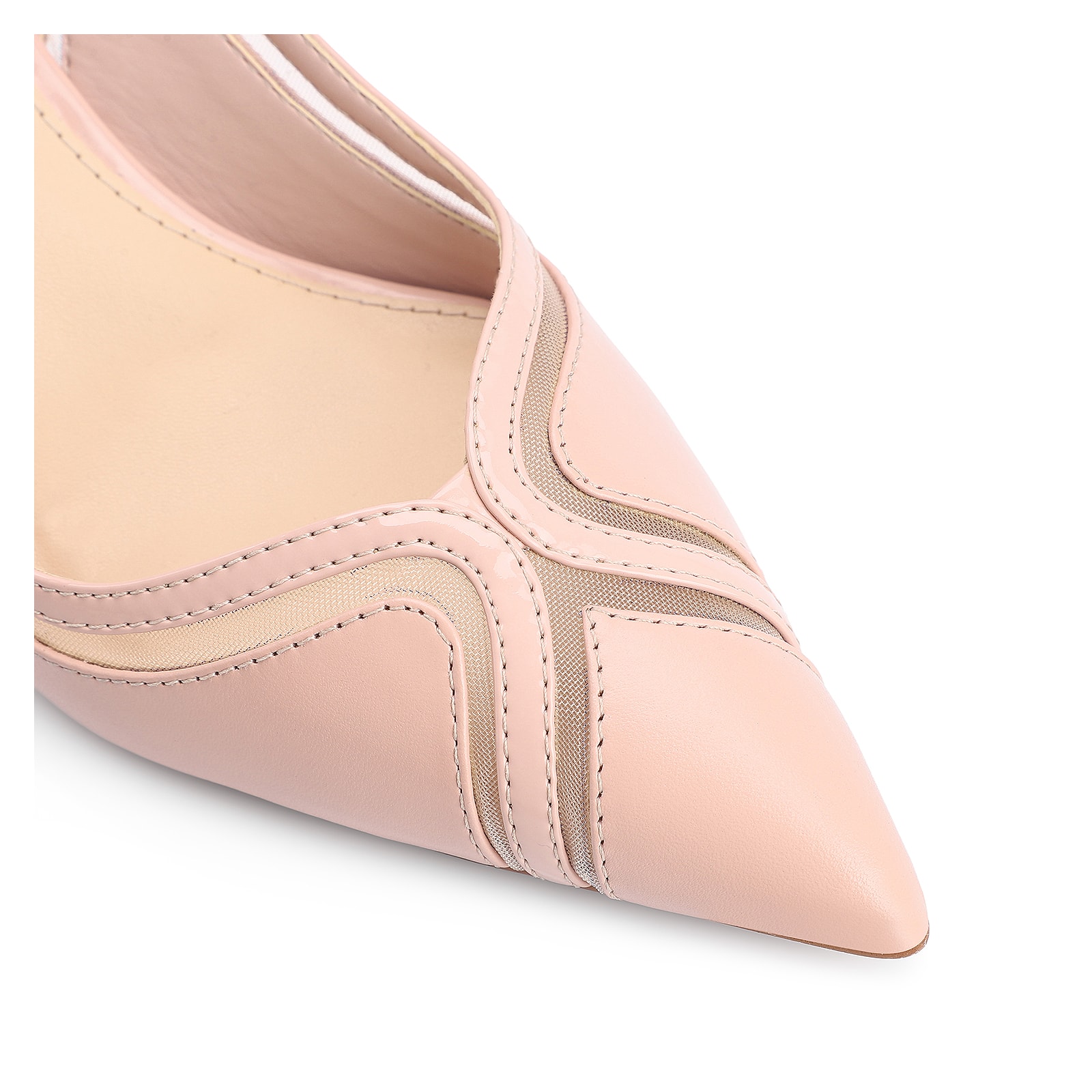 Scarpin Couro Rosa/Tela/Verniz Rosa