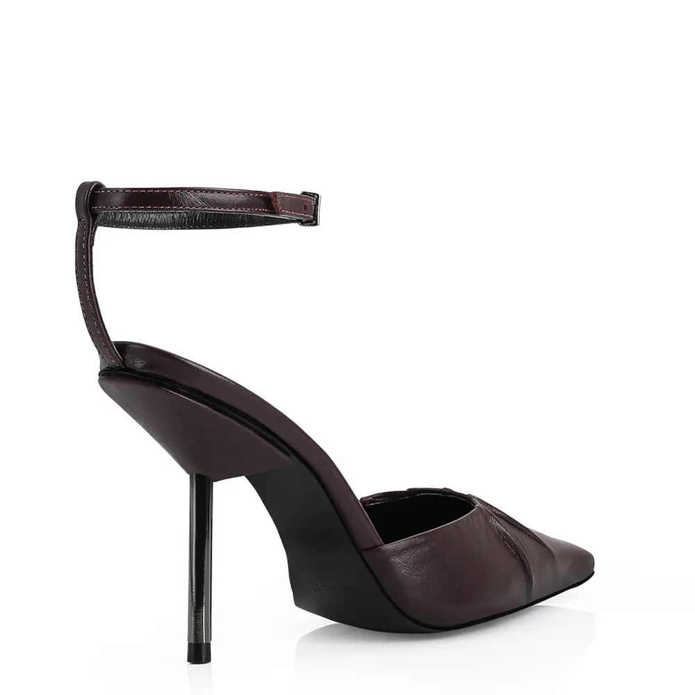 Scarpin Couro Roxo - imagem 4