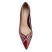 Scarpin Couro/Tela/Verniz Vermelho Cereja - imagem 6