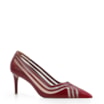 Scarpin Couro/Tela/Verniz Vermelho Cereja - imagem 1