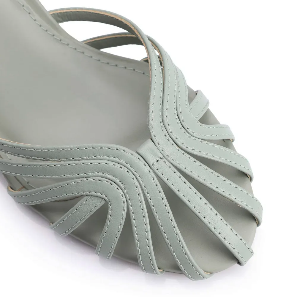 Scarpin Couro Verde - imagem 6