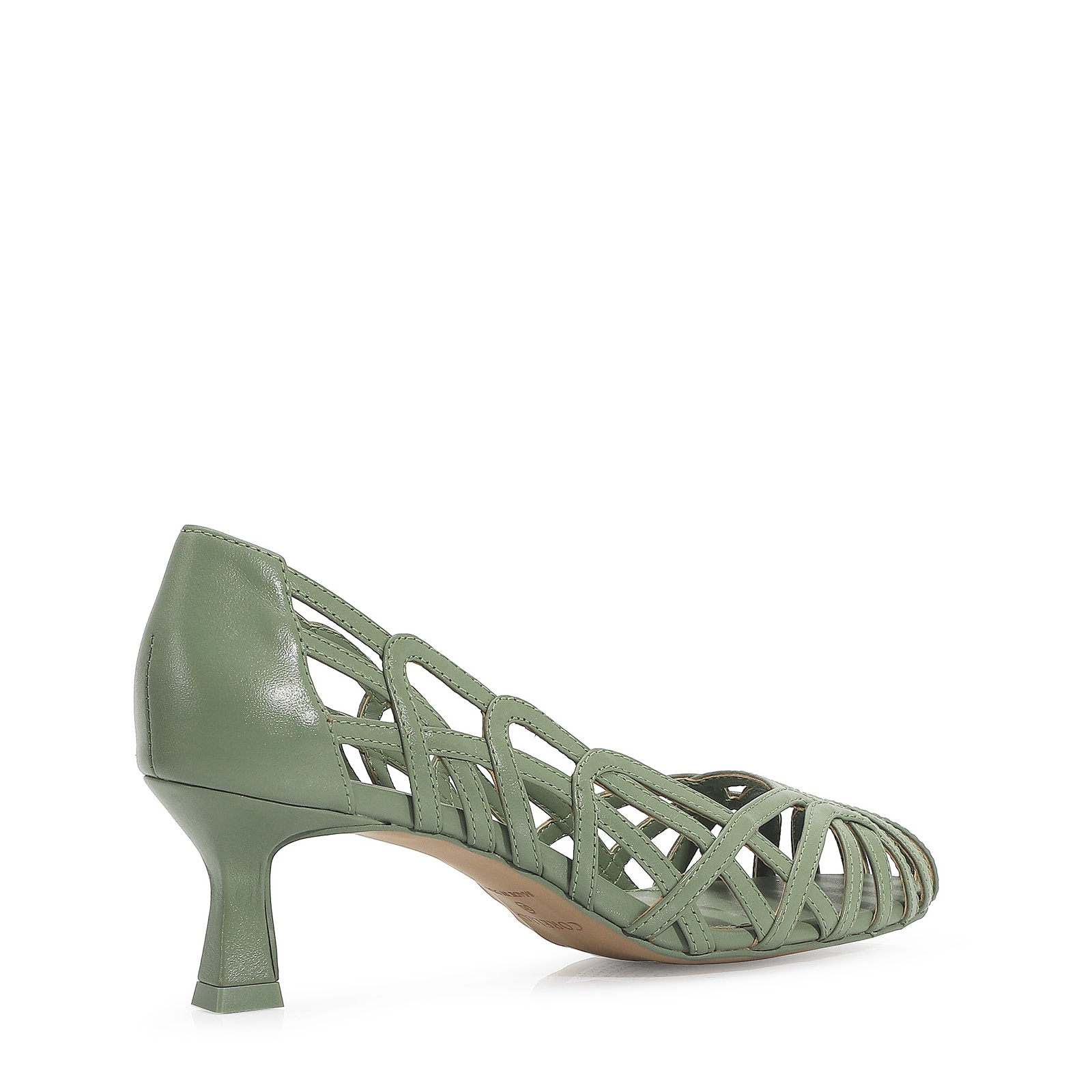 Scarpin Couro Verde