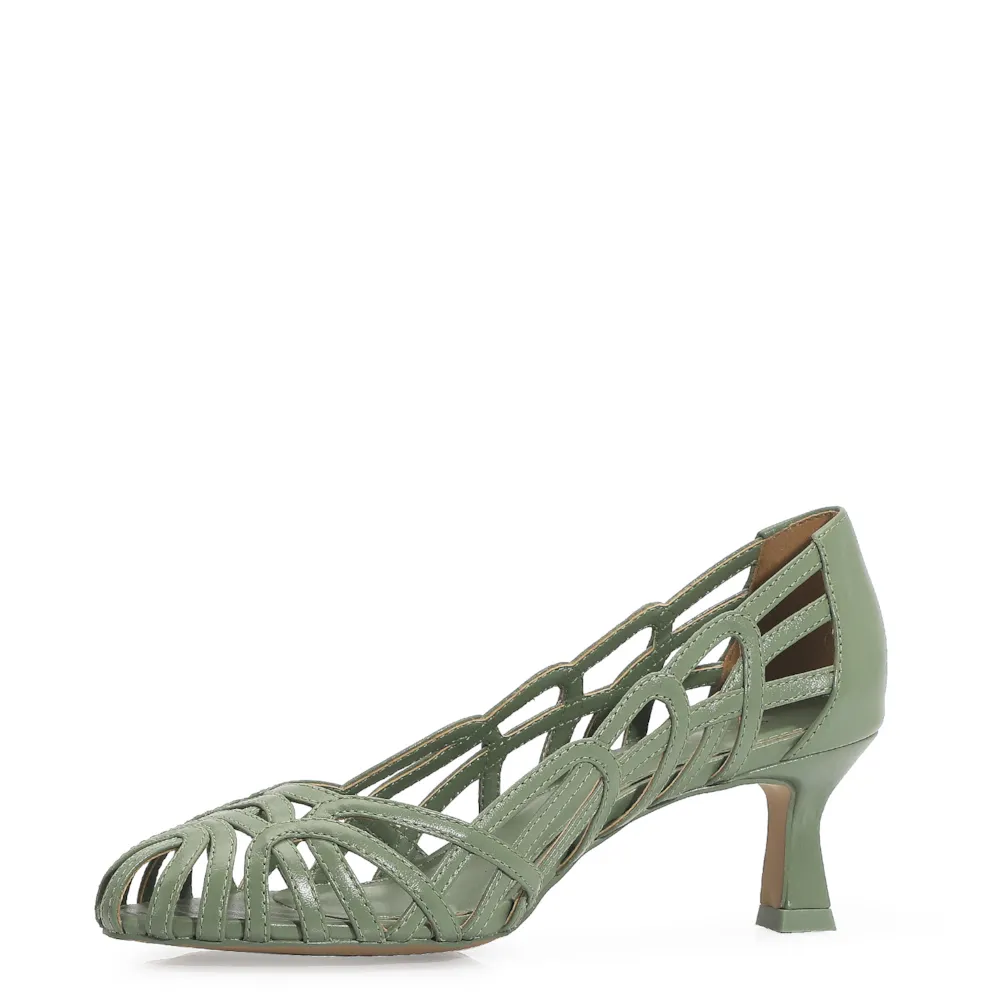 Scarpin Couro Verde - imagem 4