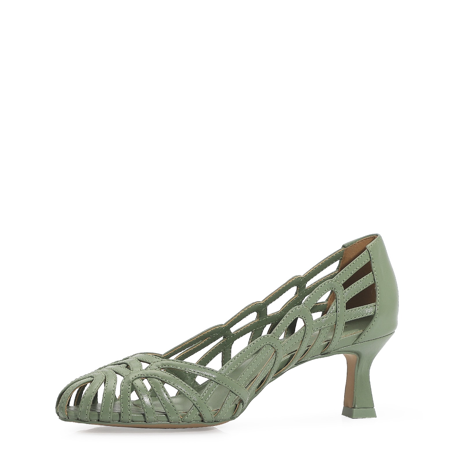 Scarpin Couro Verde