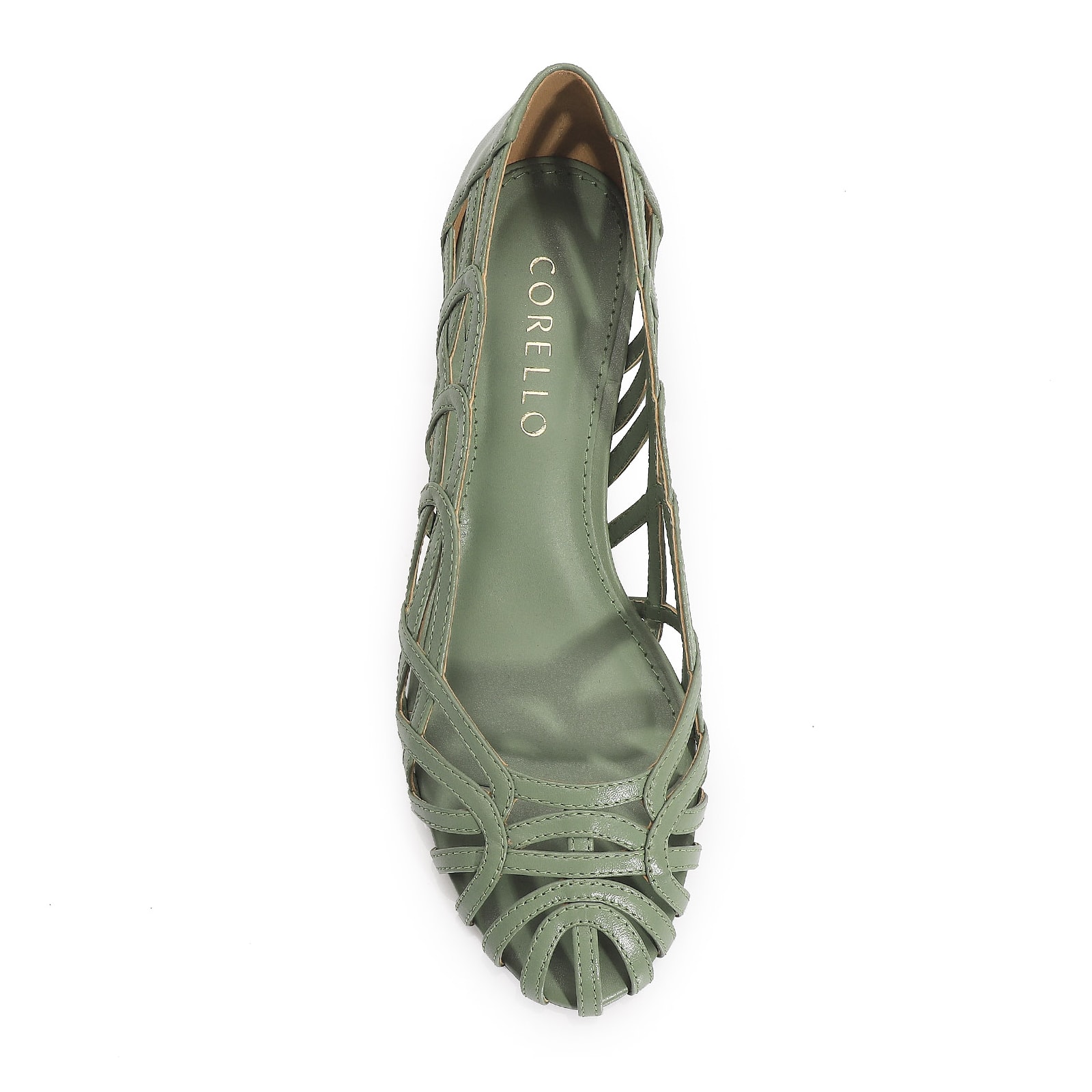 Scarpin Couro Verde
