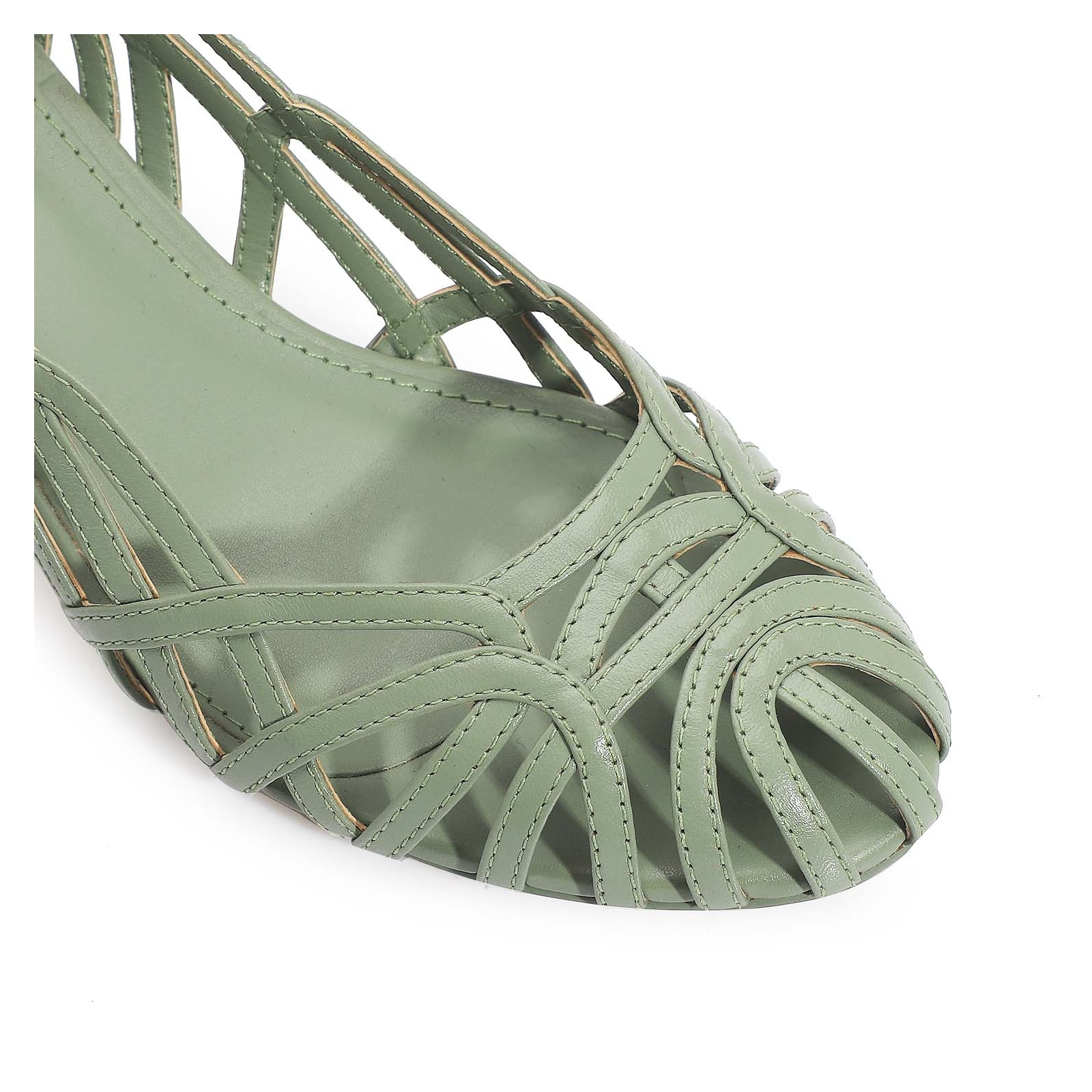 Scarpin Couro Verde