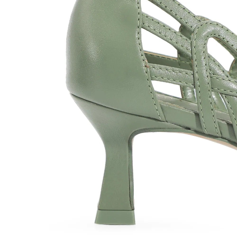 Scarpin Couro Verde - imagem 7