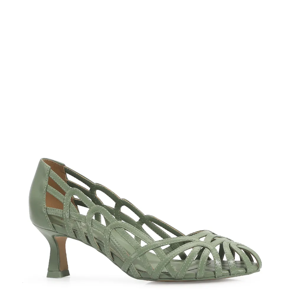 Scarpin Couro Verde