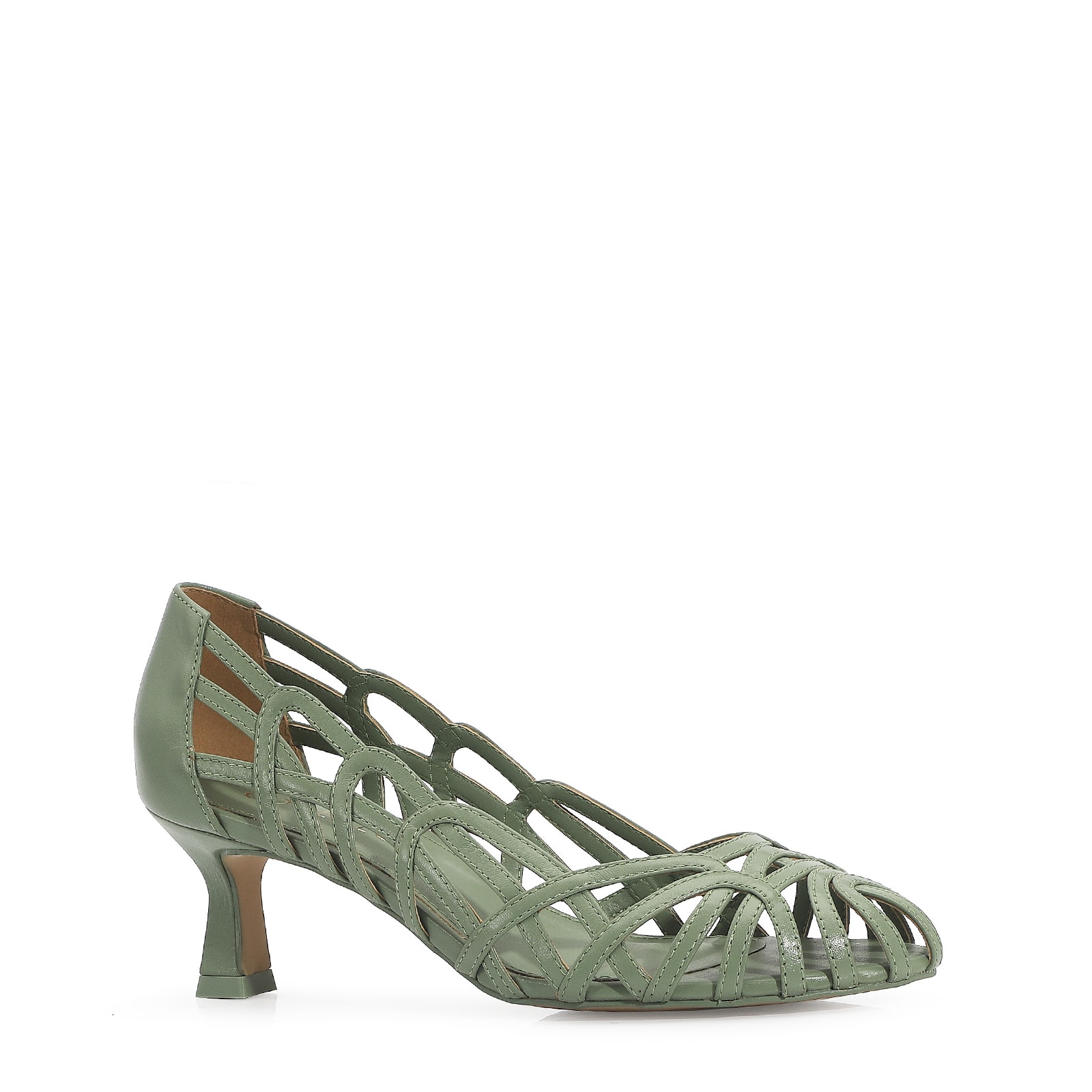 Scarpin Couro Verde
