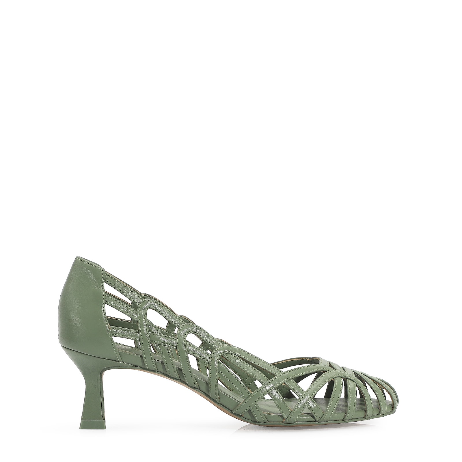 Scarpin Couro Verde