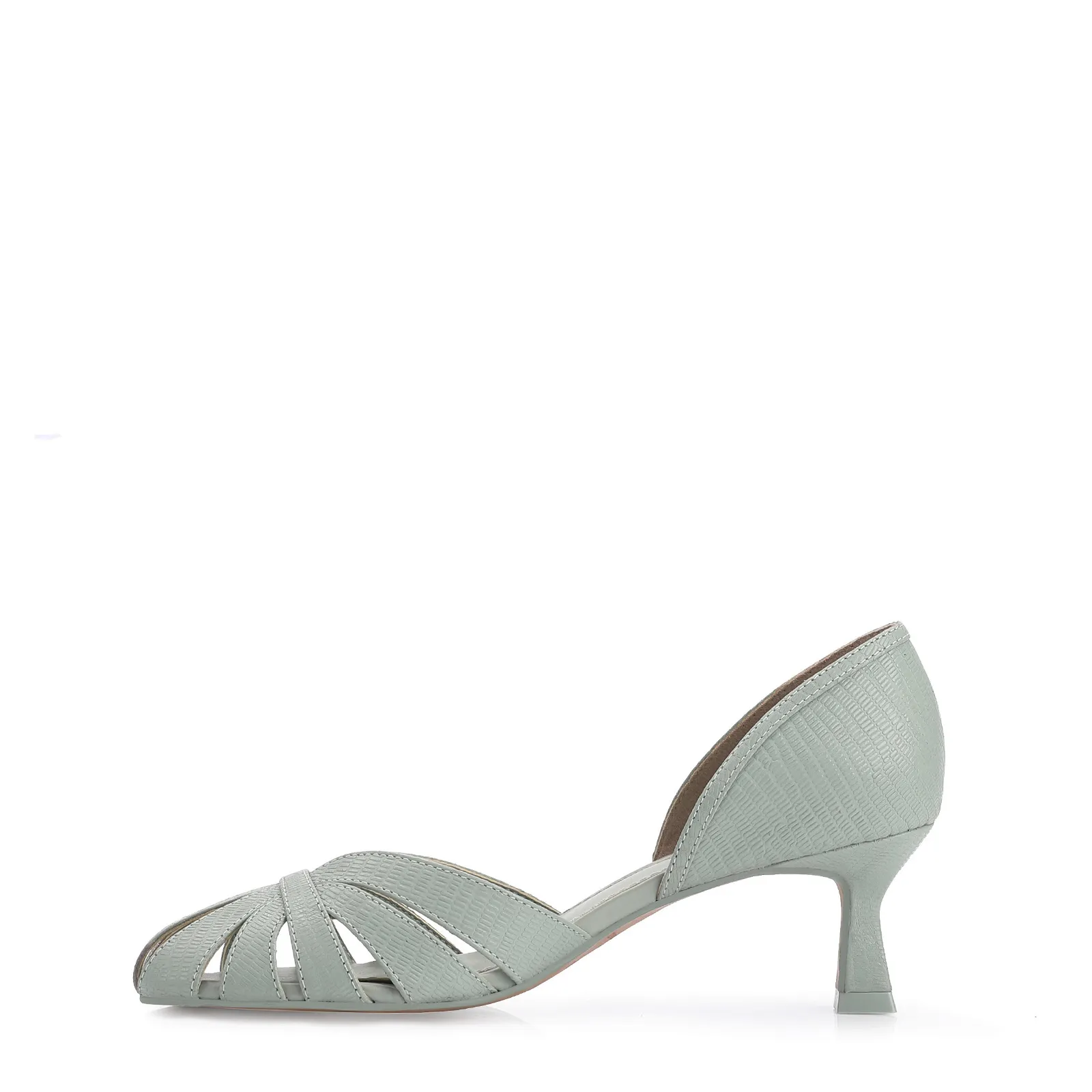 Scarpin Couro Verde