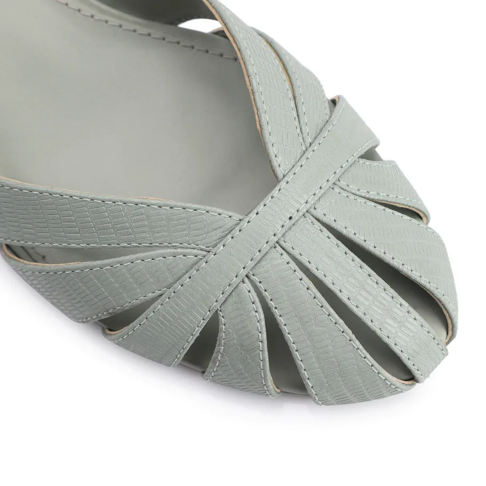 Scarpin Couro Verde - imagem 6