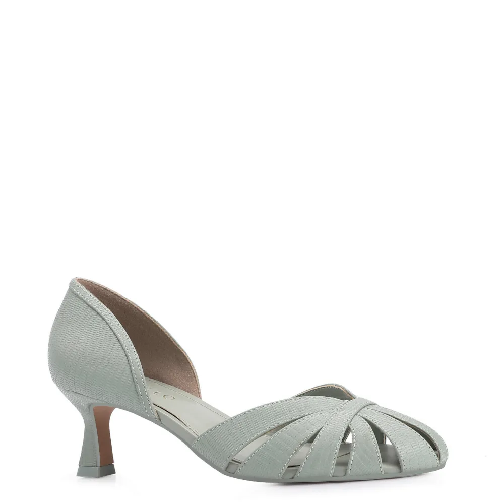 Scarpin Couro Verde