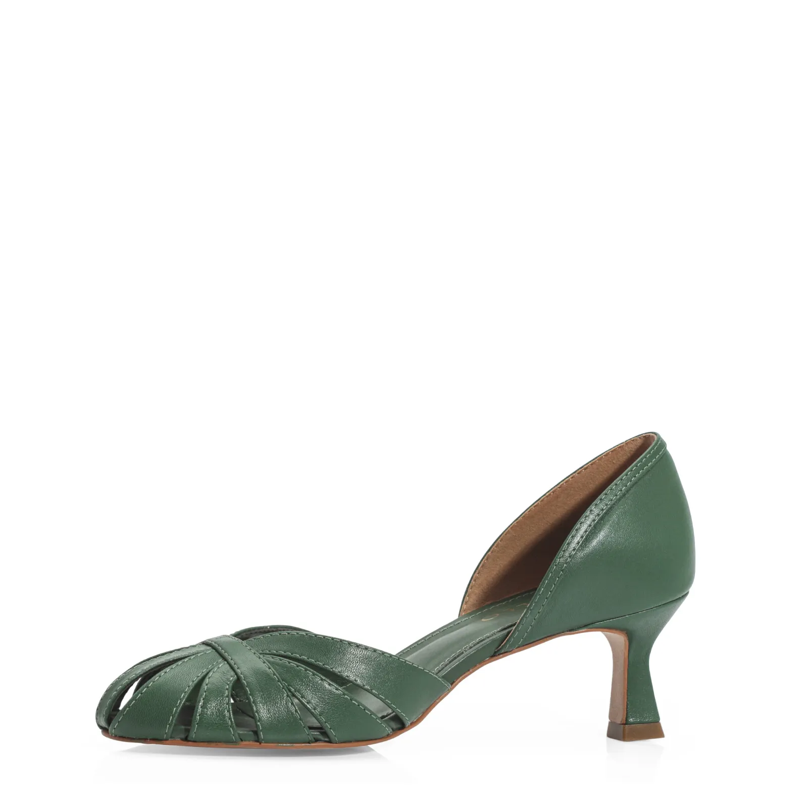 Scarpin Couro Verde
