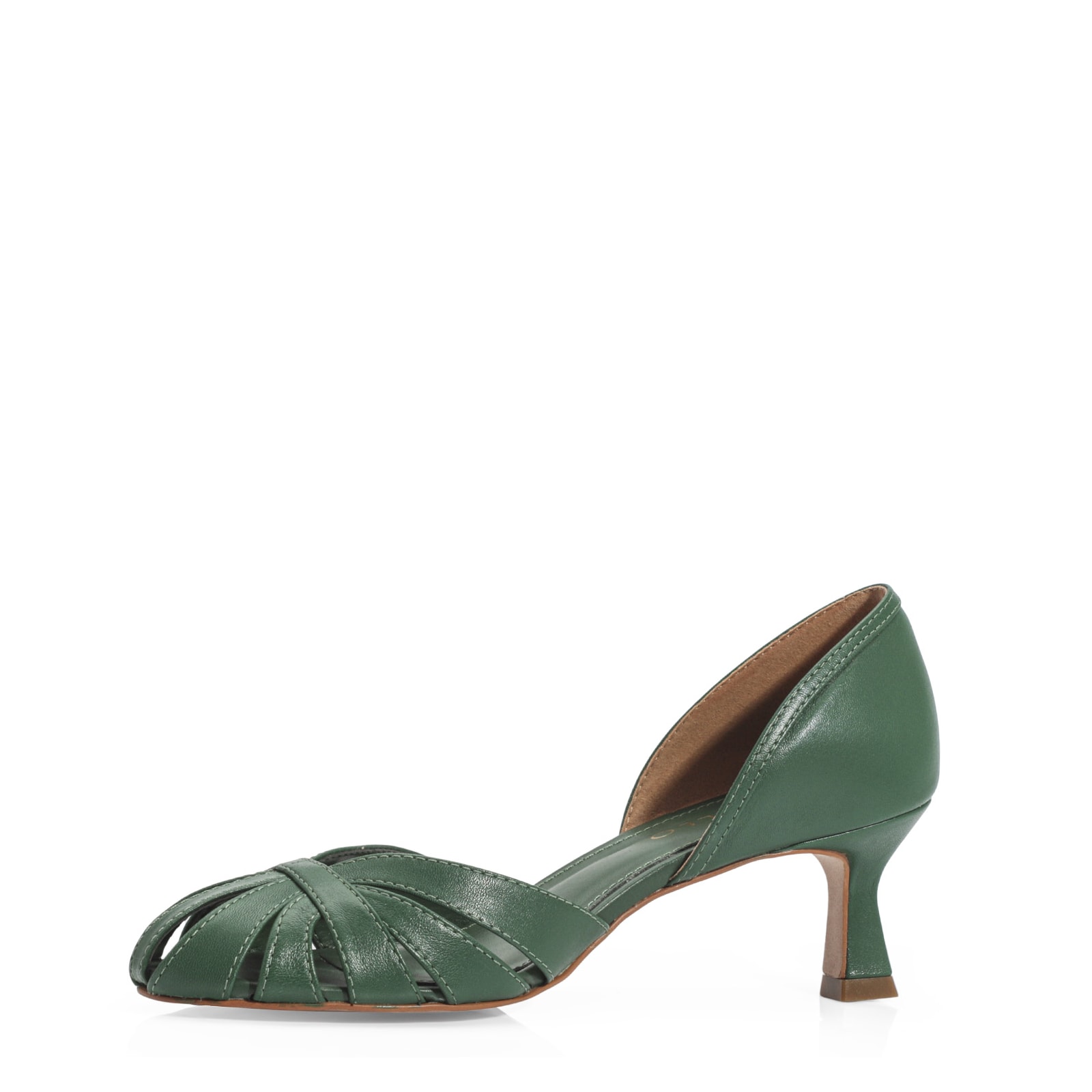 Scarpin Couro Verde