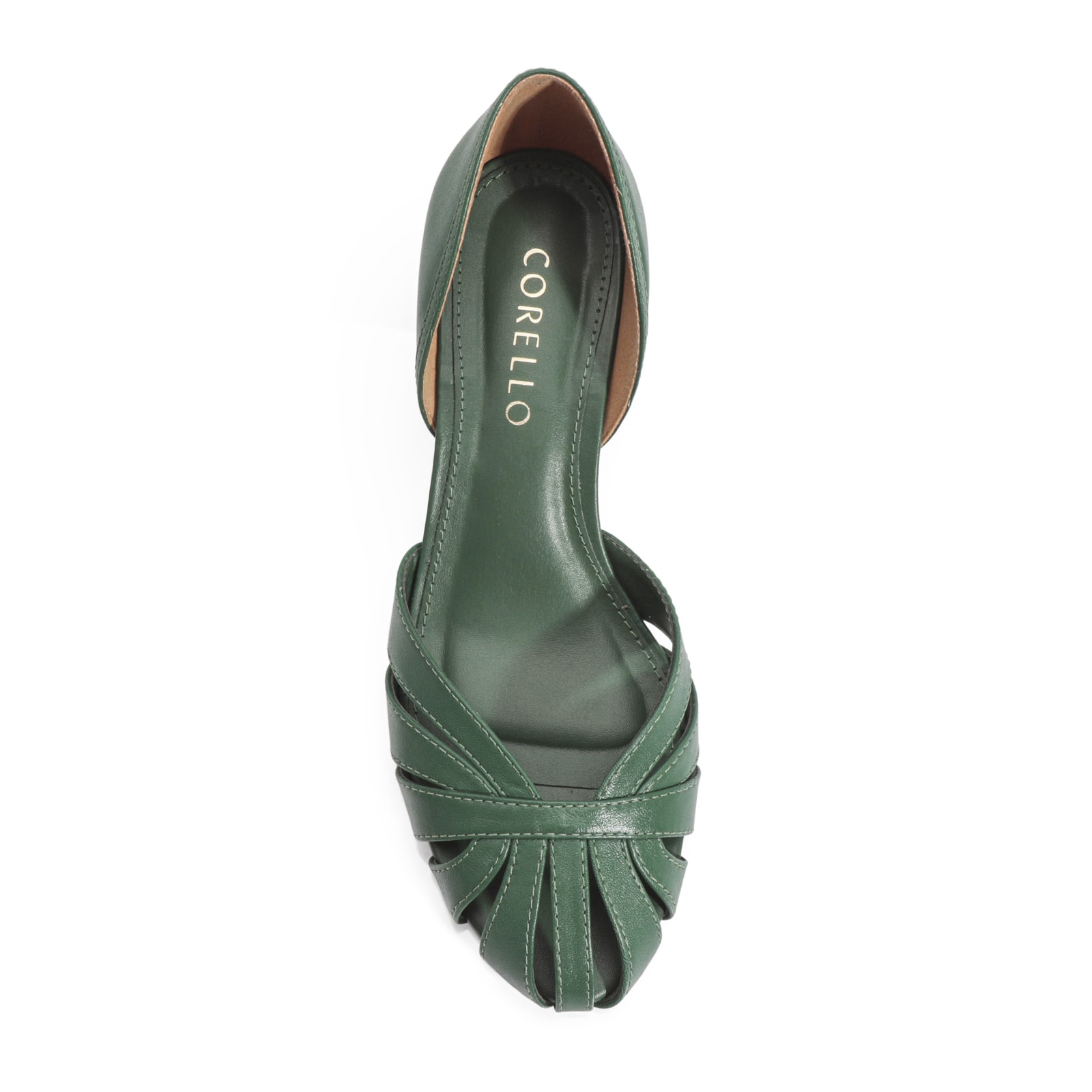 Scarpin Couro Verde